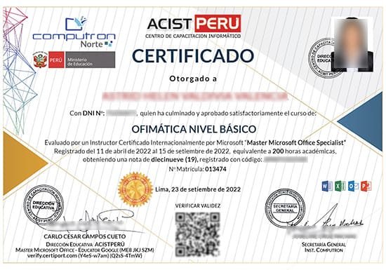Obtener certificado digital de ofimática básica de manera inmediata